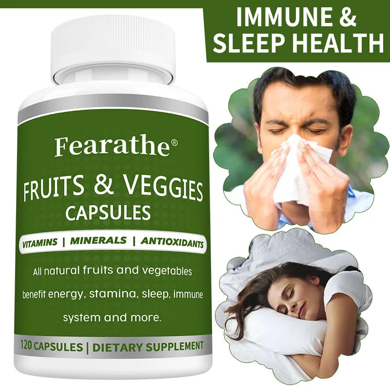 Whole Food Vitamin Mineral Supplement, Fruit Vegetable Extract, Support Digestion, Mental Clarity, Immunity & Full Body Health Healthy supplements