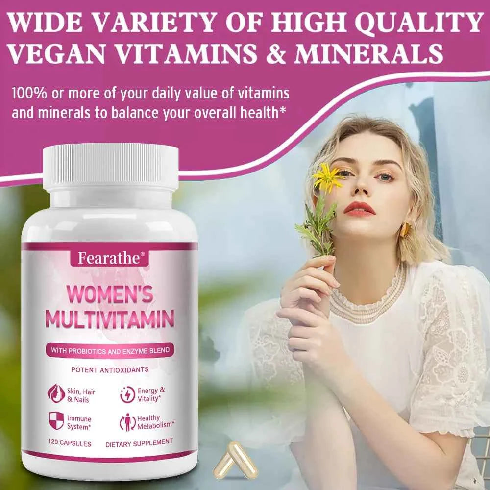 Women’s Multivitamin, Immune, Energy, Healthy Appearance Support, Antioxidants, VitaminsA, B6, B12, D3, E, 120 Capsules