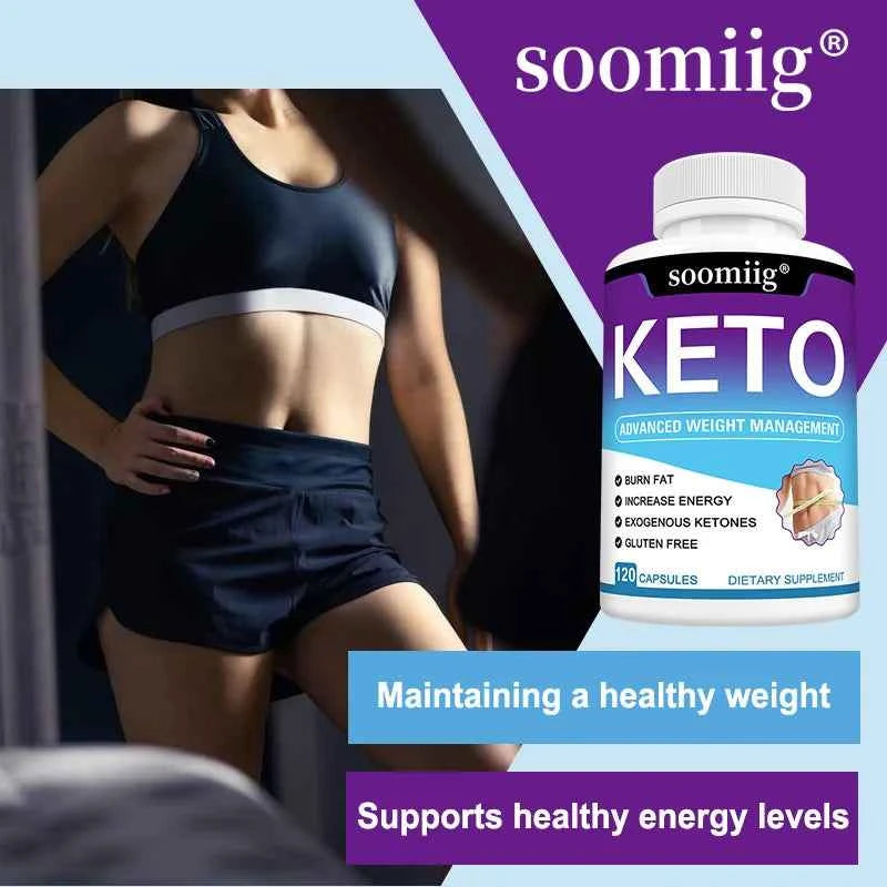 Keto Supplement Capsules, Detoxifies, Help Suppress Appetite, Promote Digestive Health, Suitable for Both Men and Women