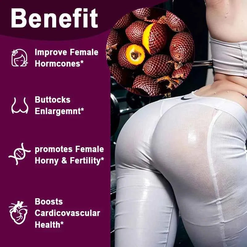 Pure Aguaje & Red Maca Root Capsules, Support Balances Estrogen & Promotes a Healthy Menstrual Cycle, Non-GMO