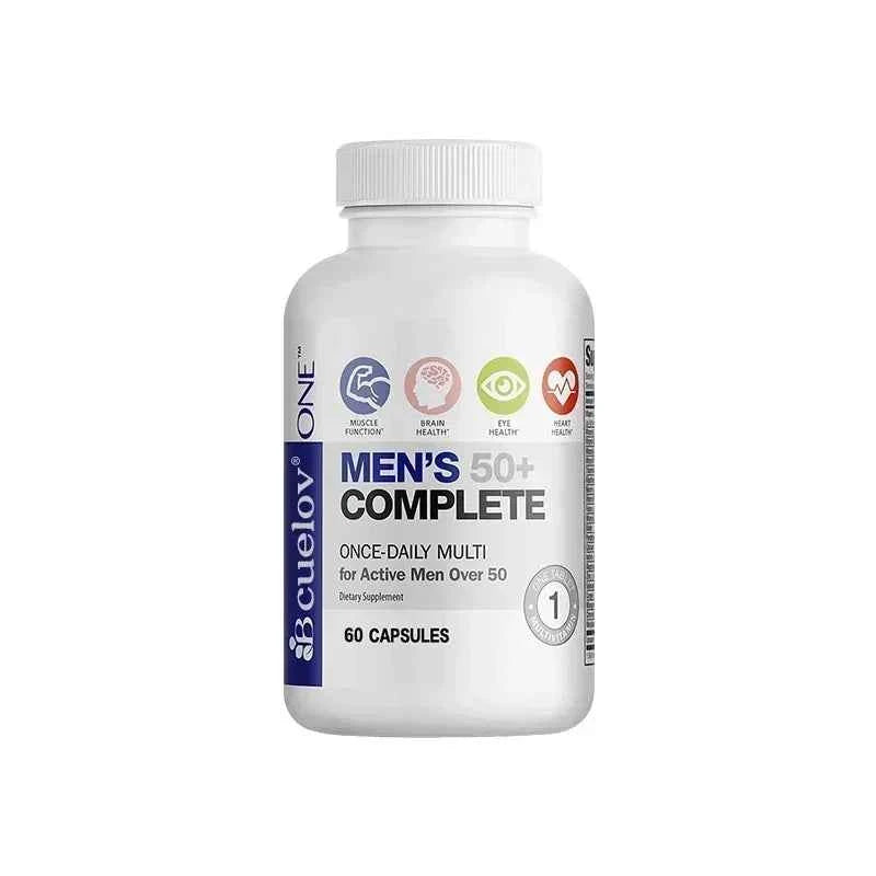 Men's Multivitamin for 50+ - High Potency Formula, for Brain, Eye & Heart Health, for Brain, Eye & Heart Health, 120 Capsules