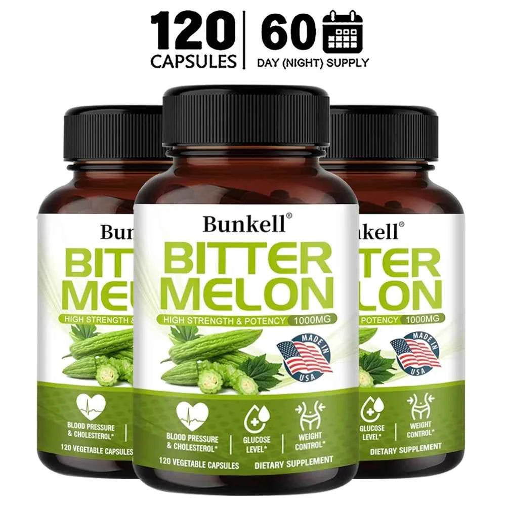 Revitalize Your Wellness with Bitter Melon Extract Capsules - 1000mg Plant Supplement for Metabolic Health and Weight Management