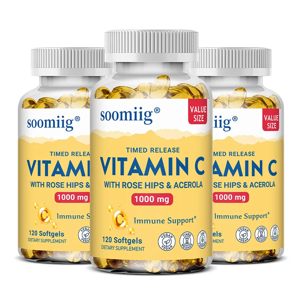 Vitamin C Capsules 1000mg - Immune System and Collagen Booster, Skin Health, Anti-aging Antioxidant Supplements Healthy supplements