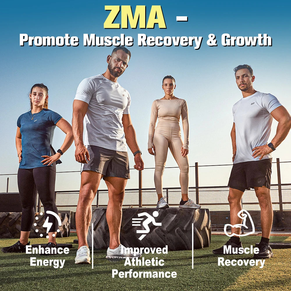 ZMA Supplements Capsules, with Zinc, Magnesium, Vitamin B-6, Support Energy, Overall Health, Joint, Suitable for Men & Women Healthy supplements