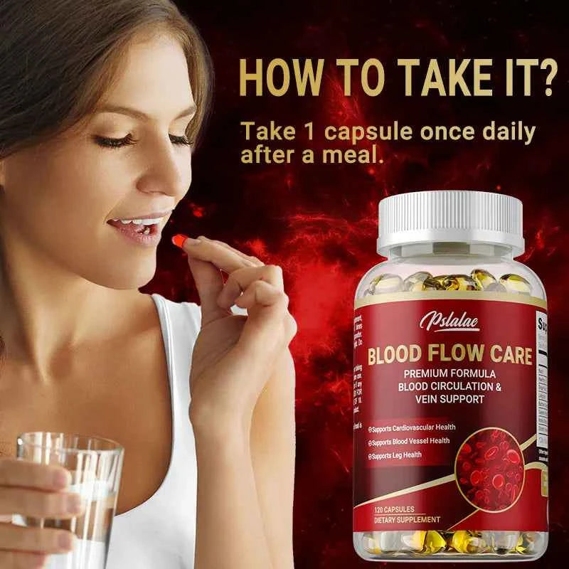 Blood Flow Care - Promotes Leg Vein, Heart, Blood Vessel and Cardiovascular Health, Supporting Blood Circulation