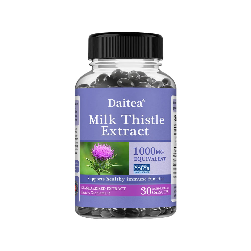 Natural Milk Thistle Supplement - Detoxifying and Cleansing for Men and Women, Liver Health and Supports Liver Function Healthy supplements