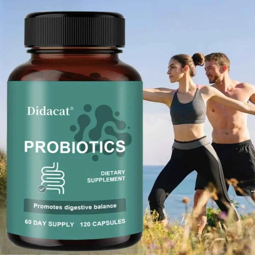 Probiotics Dietary Supplement for Digestive & Gut Health for Men & Women, 120 Capsules