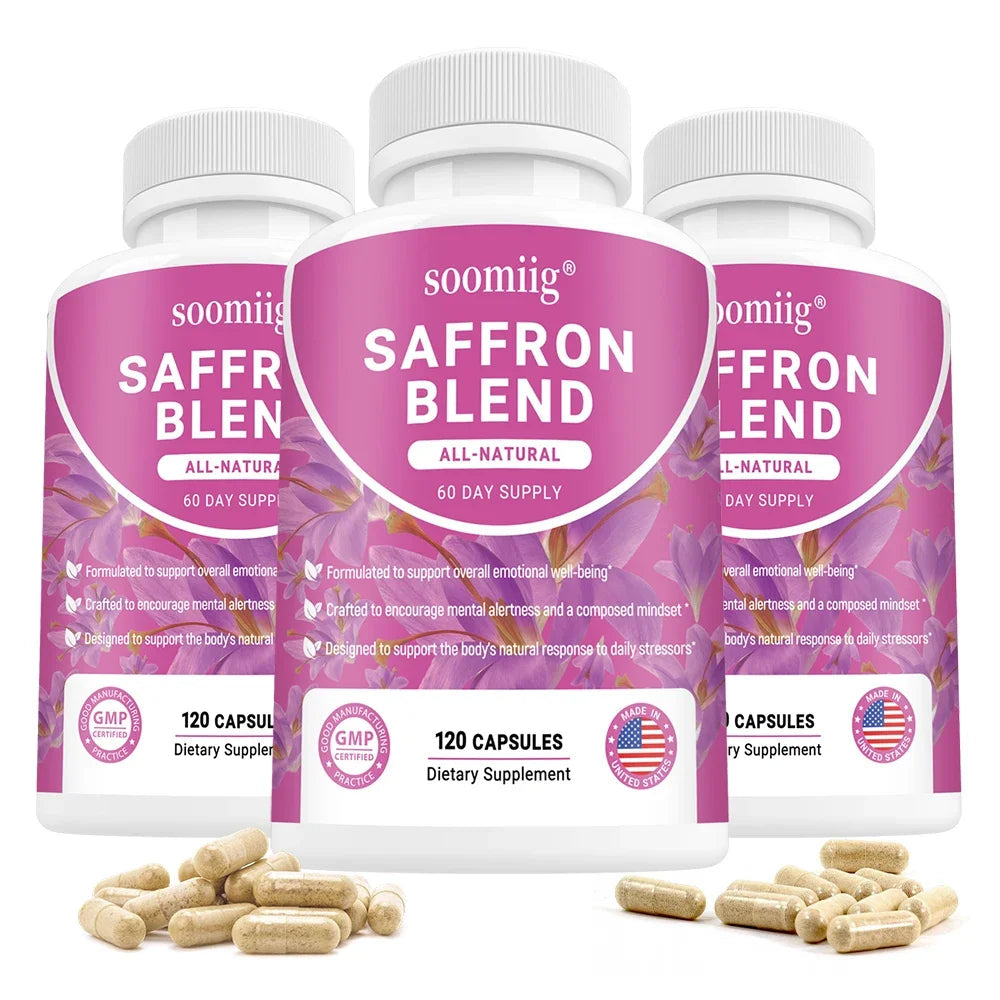 Saffron Supplements Saffron Extract for Mood & Memory, Eye Health - Joint Supplement for Women & Men - 120 Vegan Capsules Healthy supplements