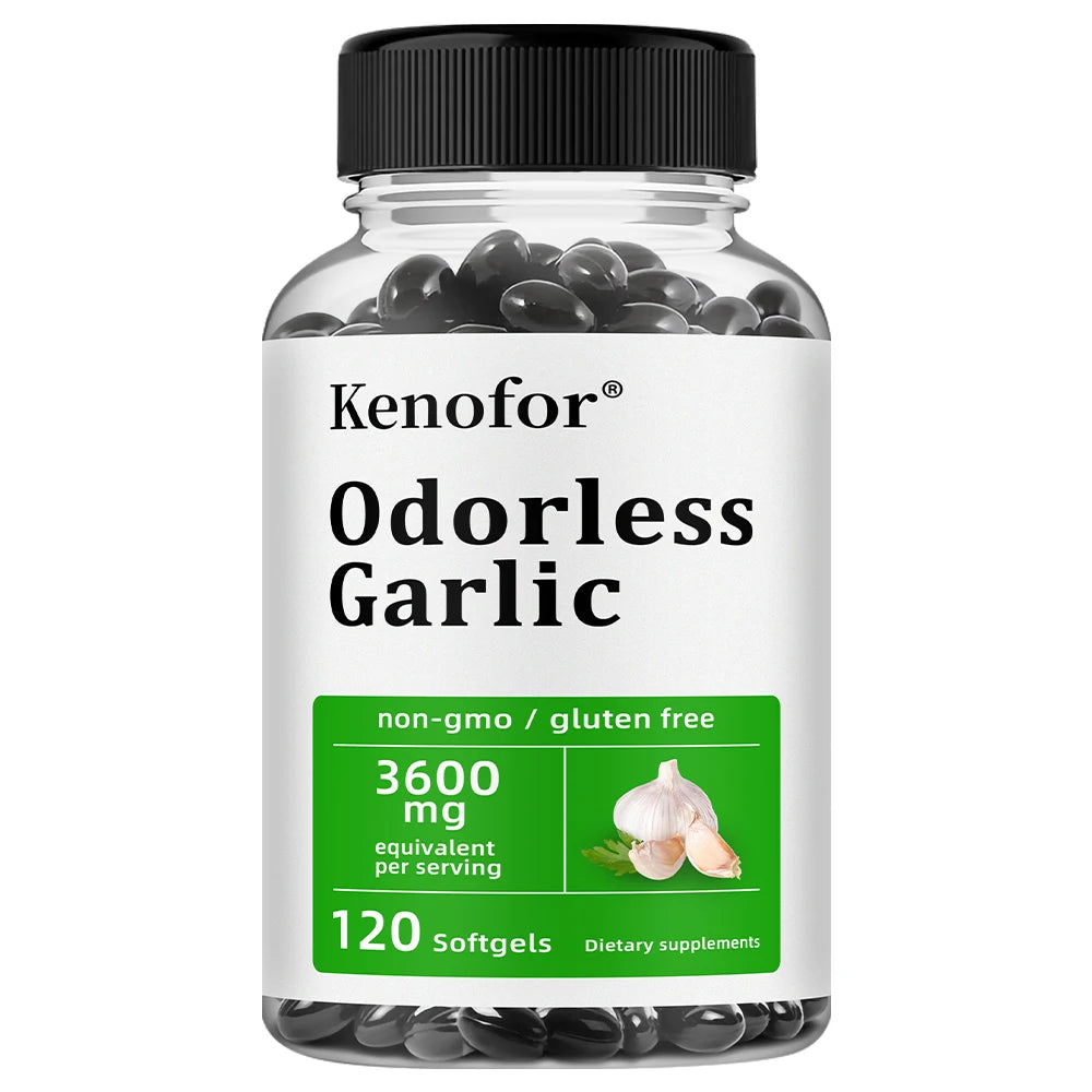 Odorless Garlic Capsules - Supports Immune and Cardiovascular, Cholesterol Health, Antioxidant, Non-GMO, Dietary Supplement Healthy supplements