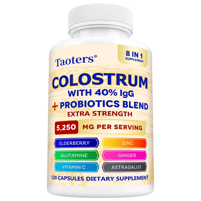 Colostrum Supplement, Contains 40% IgG + Probiotic Mixture, Support Gut, Muscle & Immune Health, Boost Immunity, for Men & Women Healthy supplements