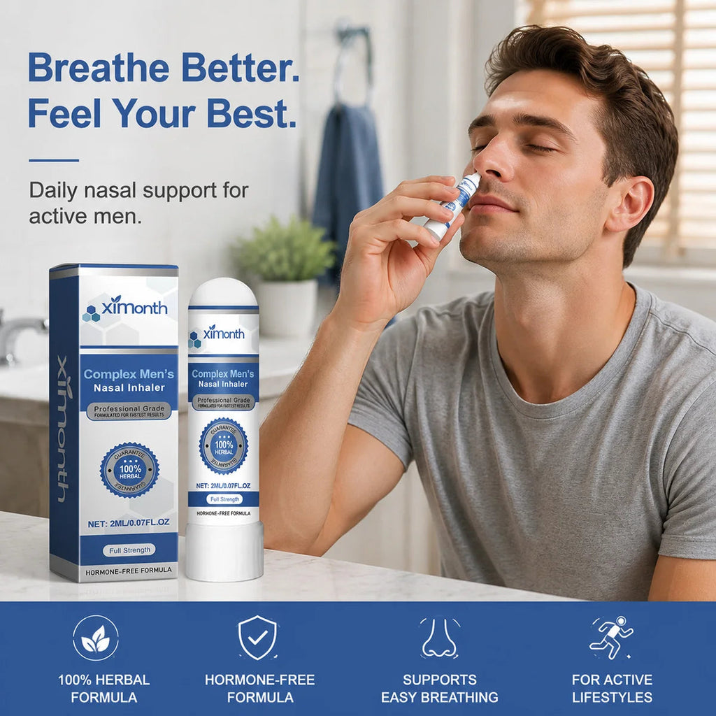 Complex Men's Nasal Inhaler Herbal Hormone-Free Professional Grade Fast-Acting Full Strength Daily Nasal Care Stick For Men Healthy supplements