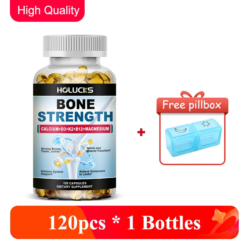 Bone Strength Complex with Calcium, D3, K2 & Magnesium, Supports Healthy Bones, Joint Mobility & Muscle Function for Adults Healthy supplements