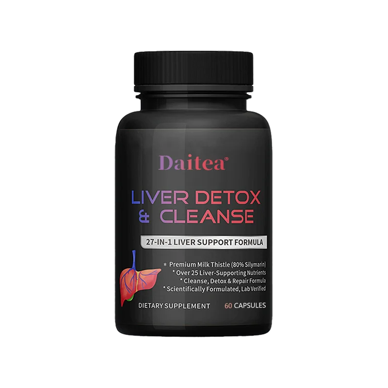 Liver Cleanse Detox Health Supplement With Milk Thistle Supports Healthy Liver Function Men & Women 30/60/120 Capsules Healthy supplements