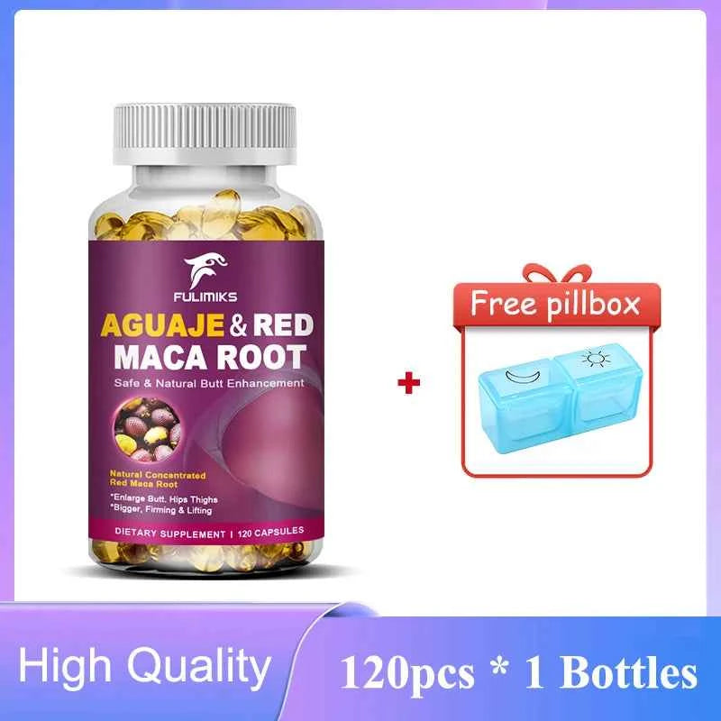 Pure Aguaje & Red Maca Root Capsules, Support Balances Estrogen & Promotes a Healthy Menstrual Cycle, Non-GMO