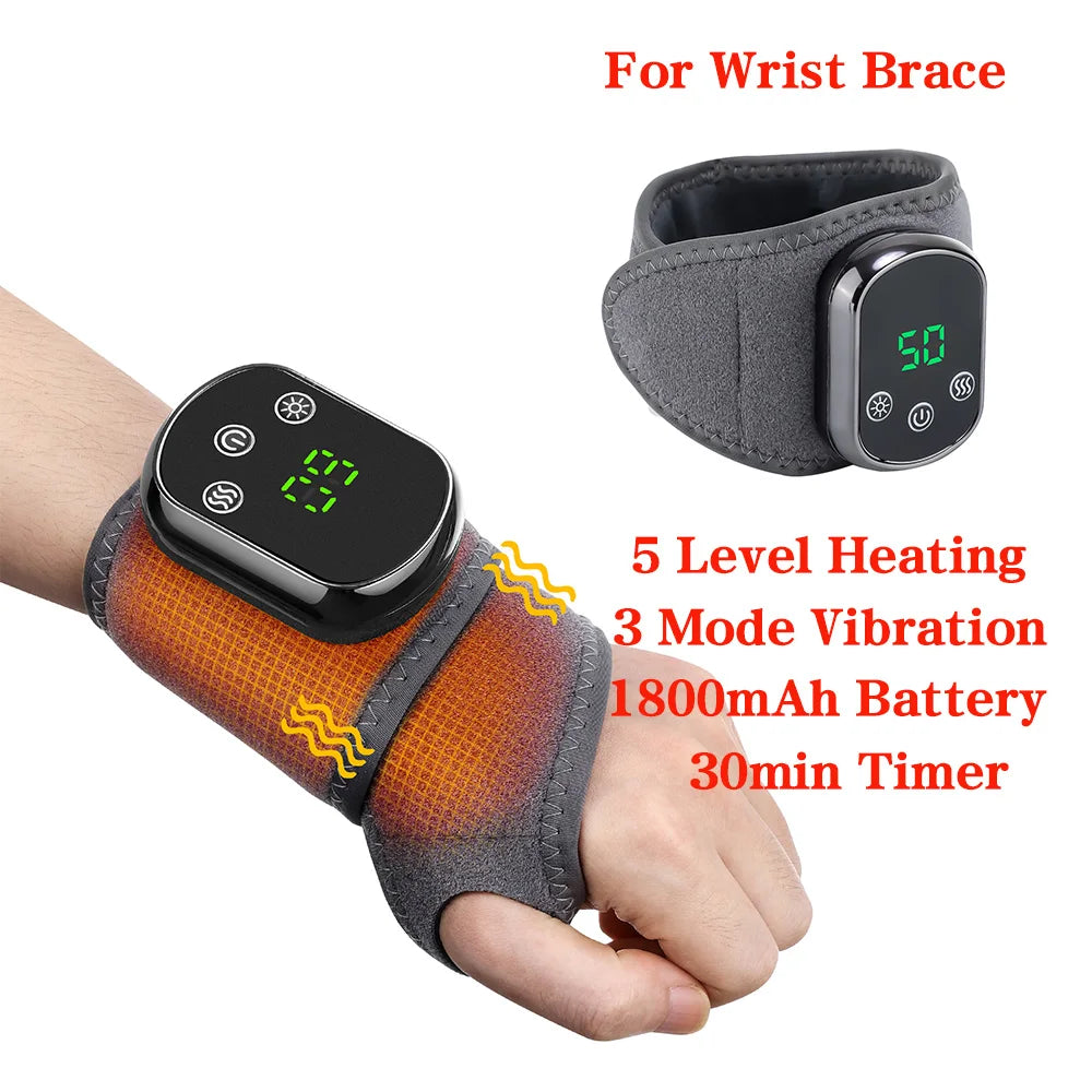 Electric Ankle Massager Hot Compress Vibration Ankle & Wrist Massage Wrap for Joint Protection Ankle Support Brace Wristband Healthy supplements
