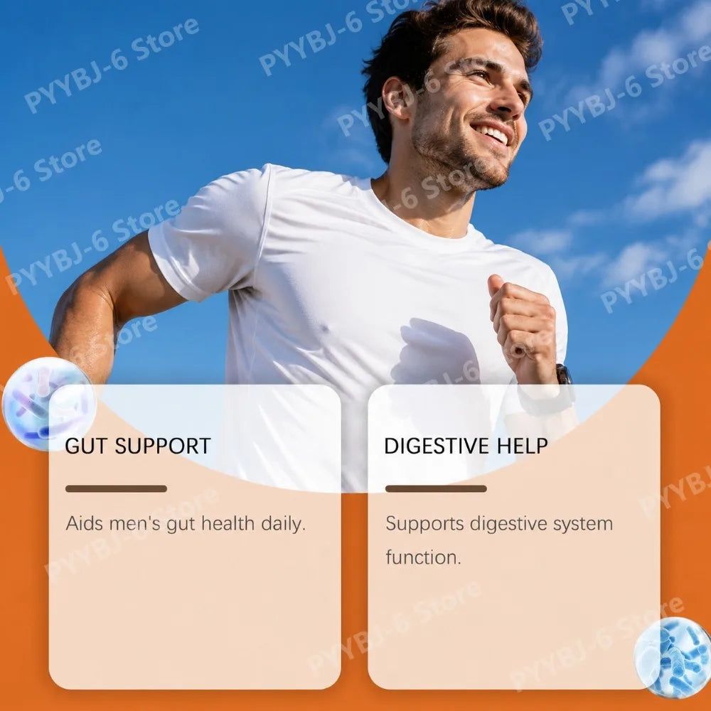 Docteat Peachy Clean Men's Digestive Health Gummies Prebiotic & Probiotic Blend Peach Flavor 60 Gummies Dietary Supplement Healthy supplements