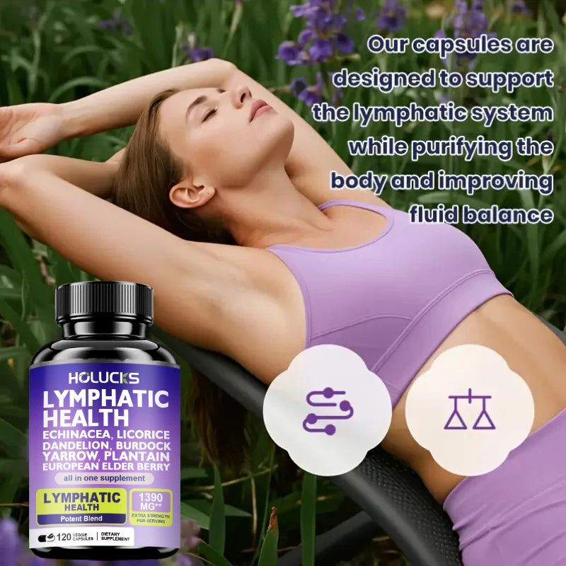 Buy 1 Get 1 Free! Premium Lymphatic Health Supplement, for Reduces Swelling, Boosts Immune Defense & Healthy Fluid Circulation Healthy supplements