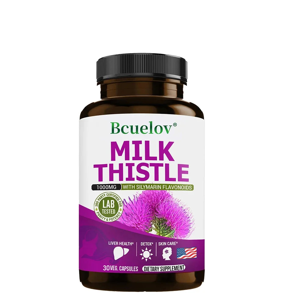 Fatty Liver Cleanse and Liver Detox Supplement with Milk Thistle Extract-for Men and Women, Supports Liver Health, Heart Health Healthy supplements
