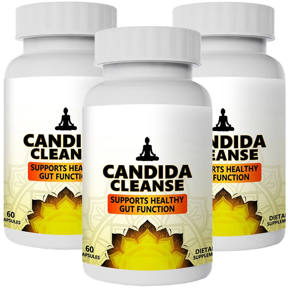 Candida Cleanse Detox for Gut Health - Extra Strength Balance Control Anti Overgrowth Supplements for Women & Men - 60 Capsules Healthy supplements