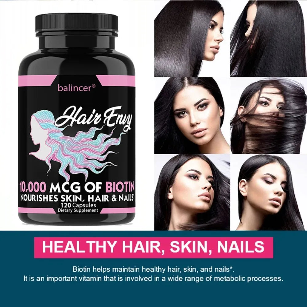 Hair, Skin & Nails Vitamin Supplement with Biotin, Keratin, Antioxidants, Supports Hair, Skin, and Nail Health for Women & Men Healthy supplements