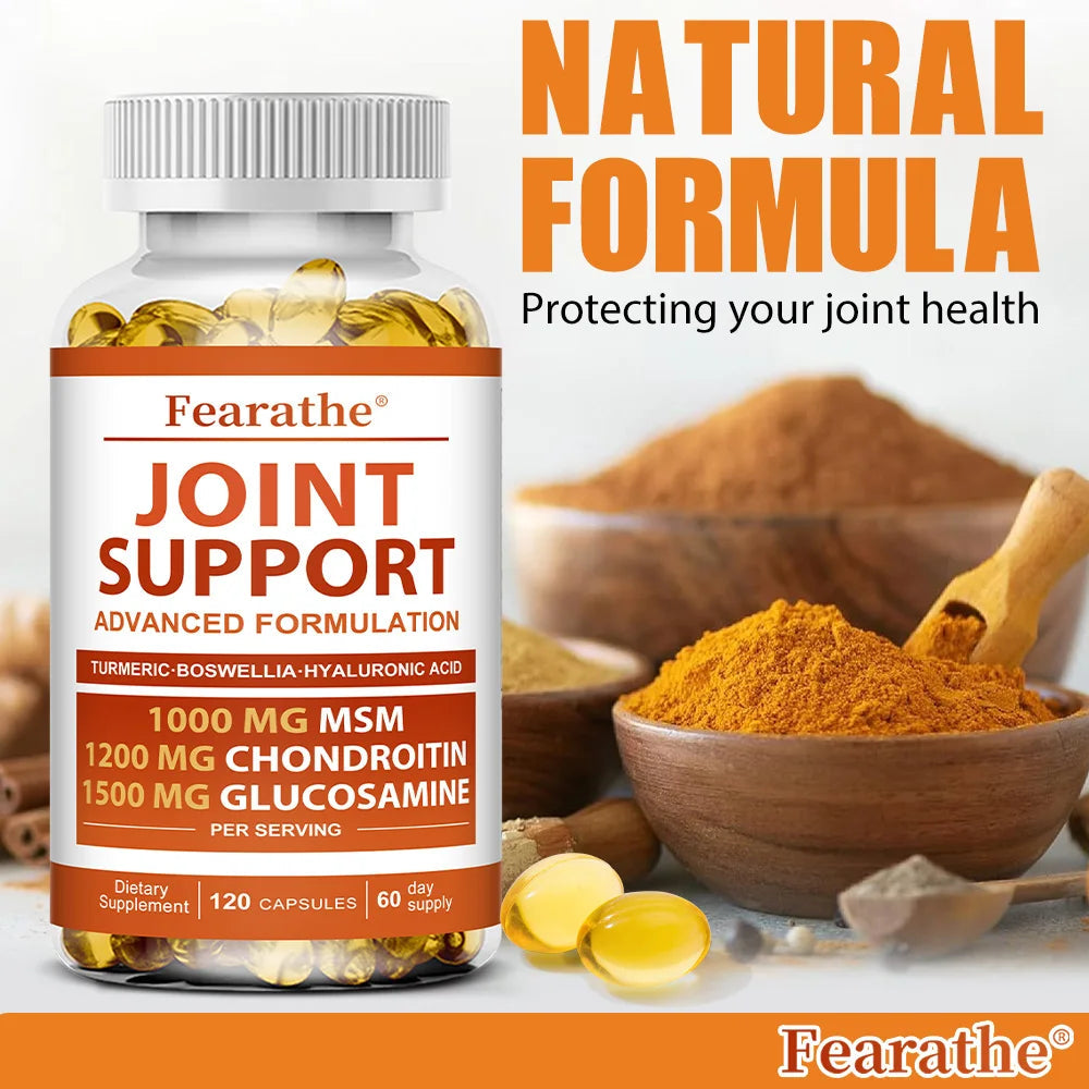 Joint Support - Glucosamine & Chondroitin & MSM,Joint Health Support, for Bone and Cartilage Health,120 Capsules Healthy supplements
