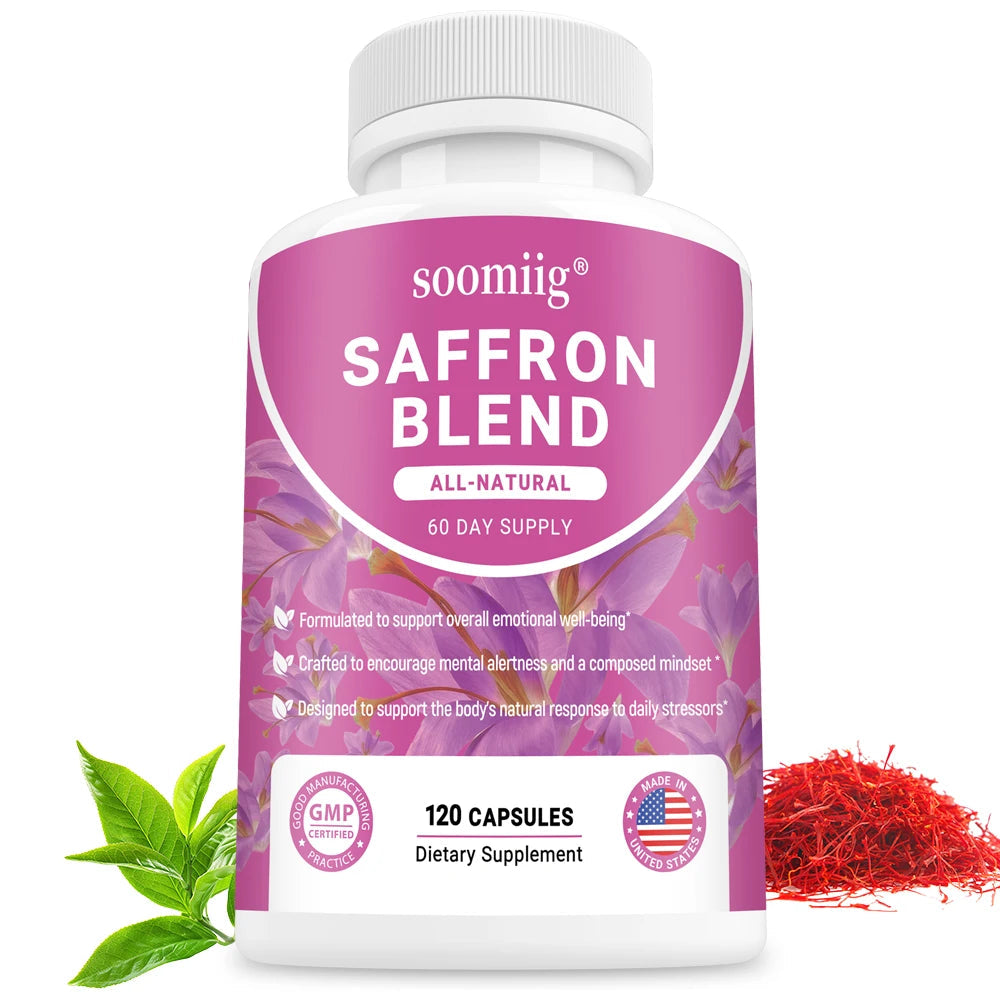 Saffron Supplements Saffron Extract for Mood & Memory, Eye Health - Joint Supplement for Women & Men - 120 Vegan Capsules Healthy supplements
