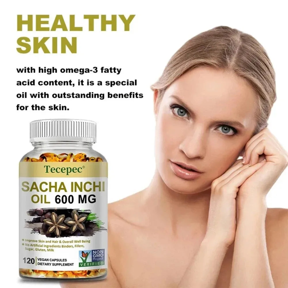 Sacha Inchi Oil Supplement - Promotes Brain and Joint Health, Helps Lower Cholesterol, Antioxidants, support Immune System Healthy supplements