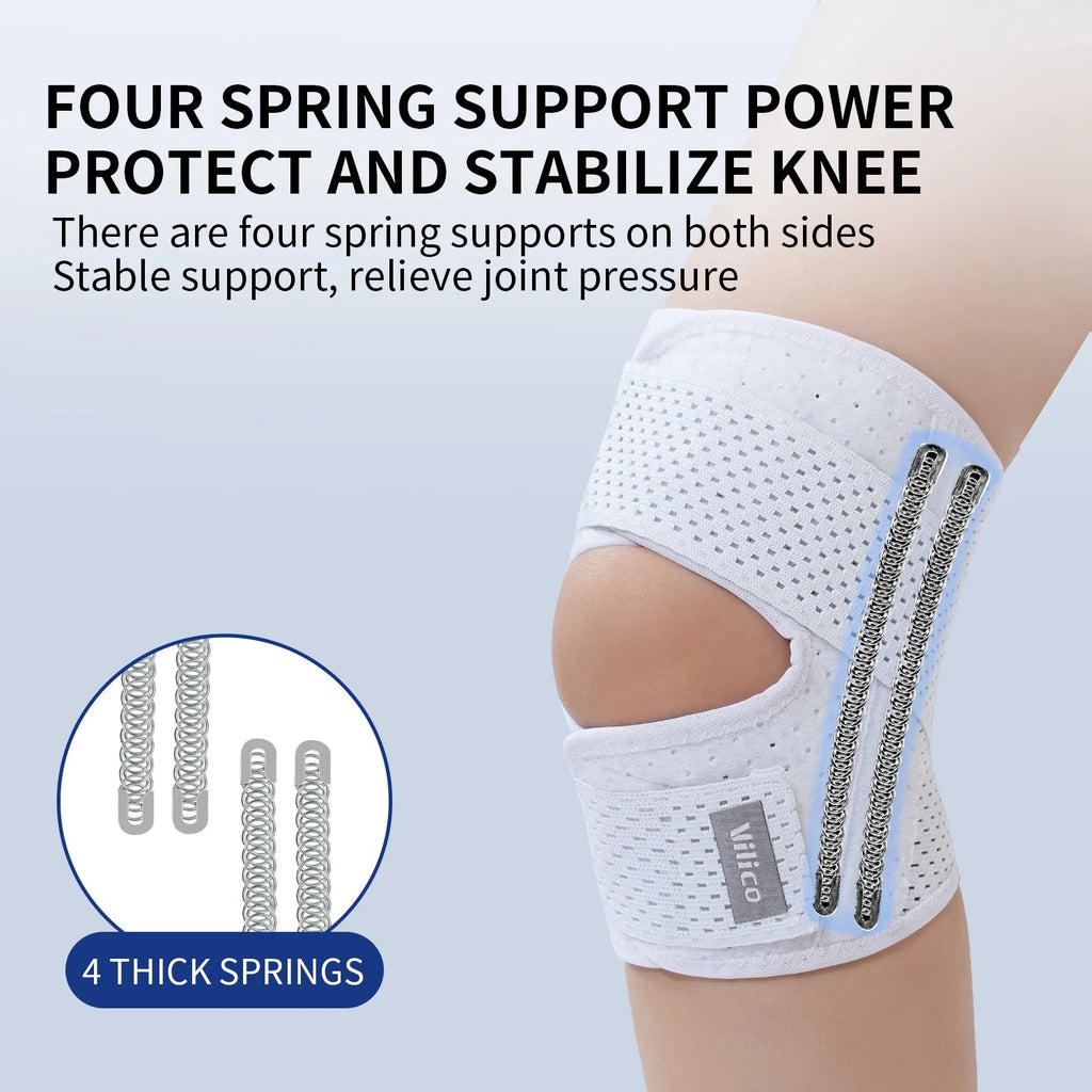 Sports Kneepad Pressurized Elastic Knee Pads Knee Support Joints Protector Fitness Gear Injury Recovery Brace Protector Non-Slip Healthy supplements