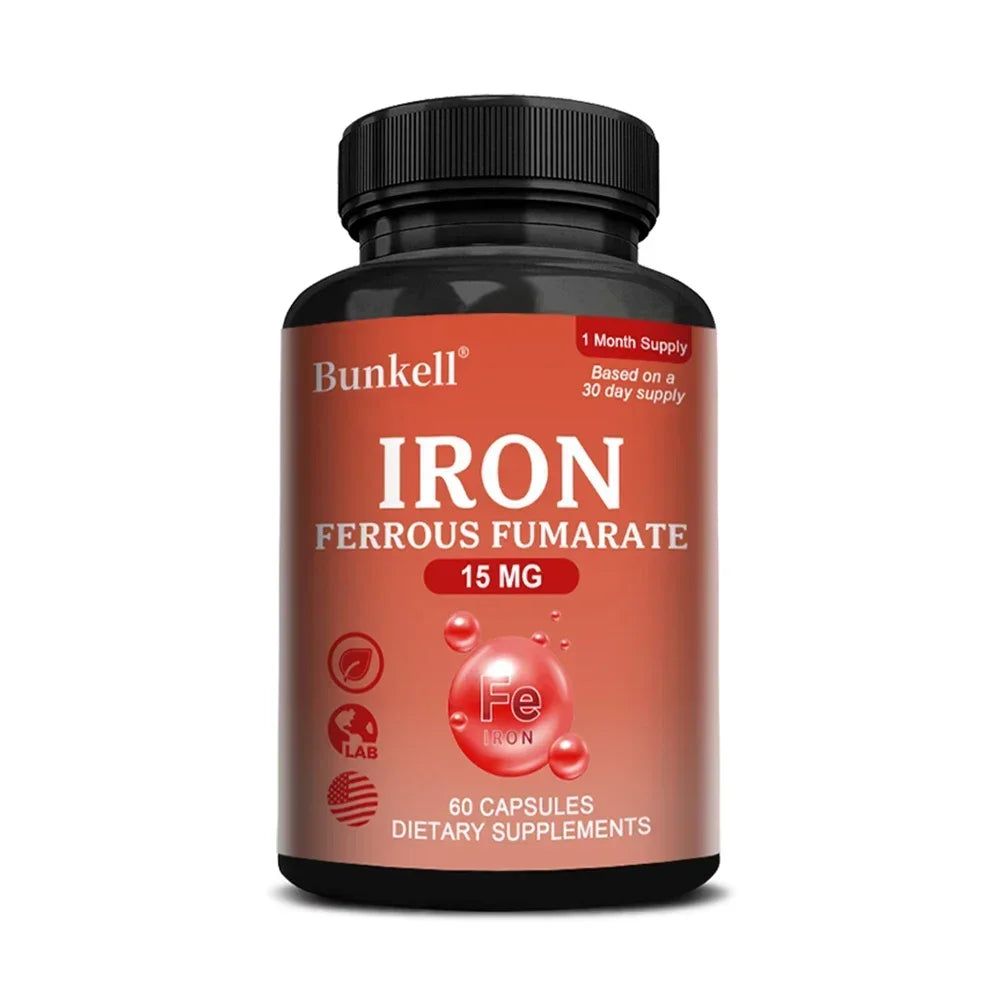 Iron Supplements - Help Maintain Healthy Immune System and Brain Health, Boost Energy Levels and Reduce Fatigue, Non-GMO Healthy supplements