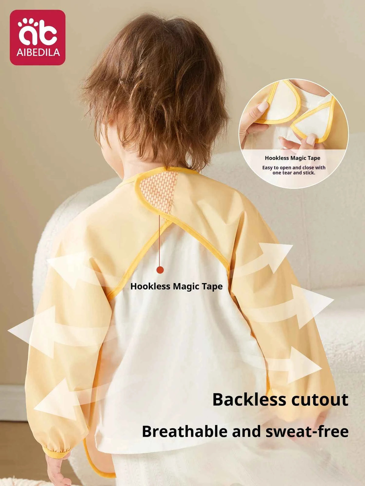 AIBEDILA Baby Eating Overalls Waterproof Children's Bibs Anti-Dressing Aprons Male Treasure Female Baby Food Supplement