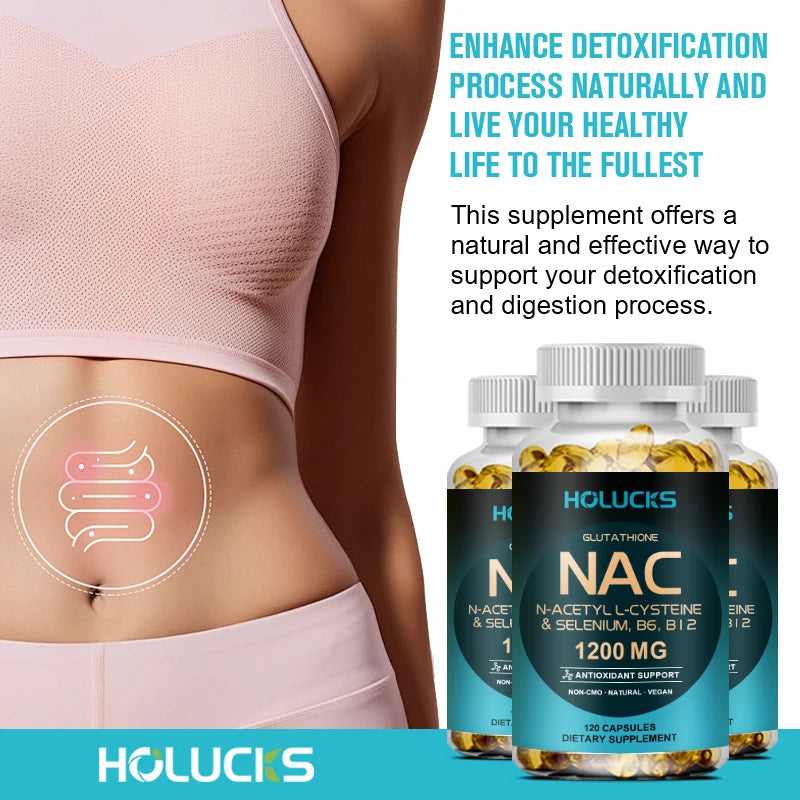 Natural NAC Supplement, Detox & Antioxidant, Anti-Aging, for Liver Health, Immune Support, Skin Care, Hair, Nails Healthy supplements