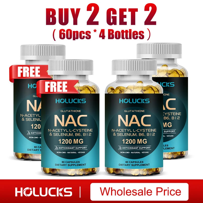 Natural NAC Supplement, Detox & Antioxidant, Anti-Aging, for Liver Health, Immune Support, Skin Care, Hair, Nails Healthy supplements