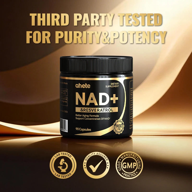 Nad + Resveratrol Supplement - Hypoallergenic, Easy To Swallow MNM For Energy & Overall Wellness. Healthy supplements