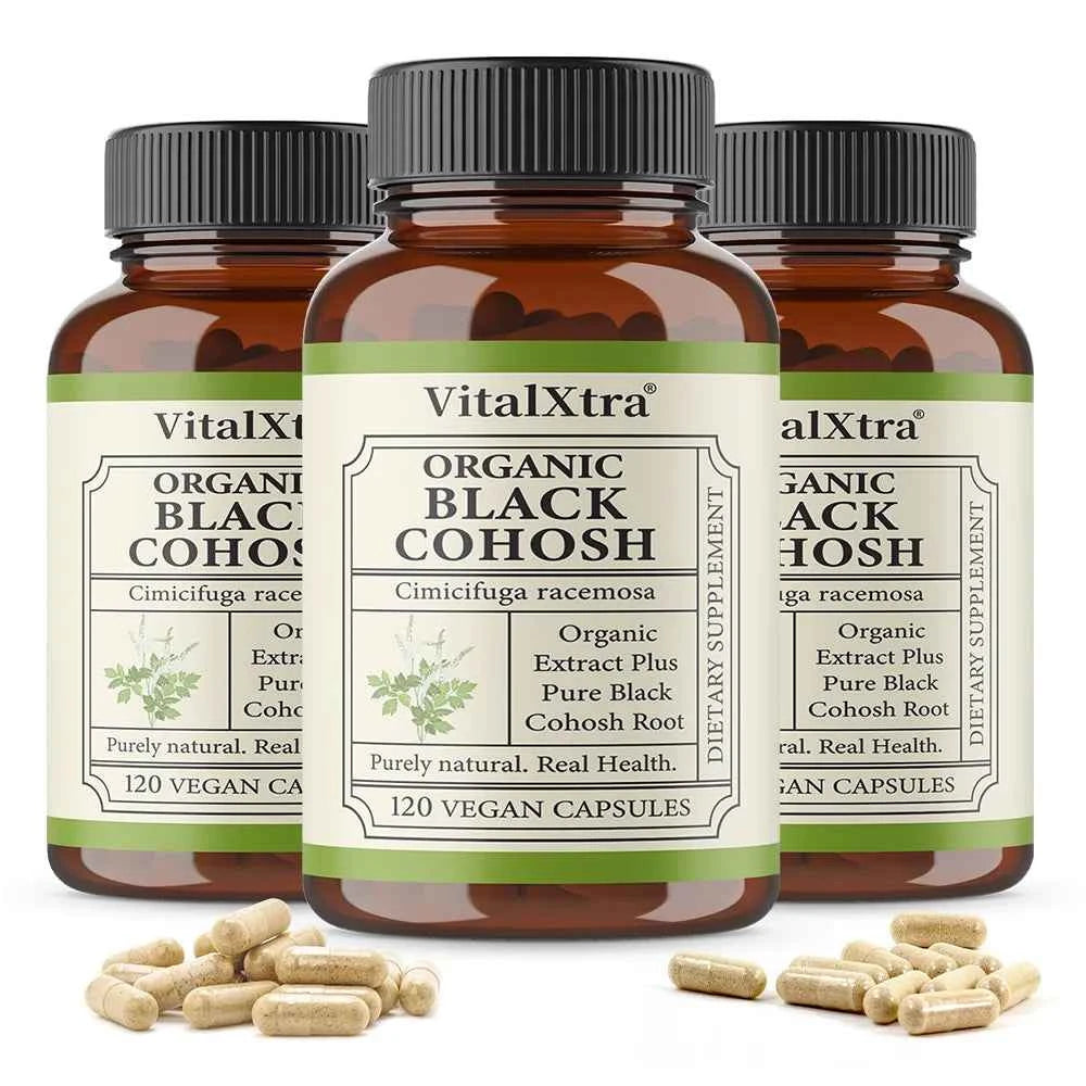 Black Cohosh Supplement, Female Herbal Support, Relieves Menopausal Hot Flashes and Night Sweats, and Improves Sleep Quality