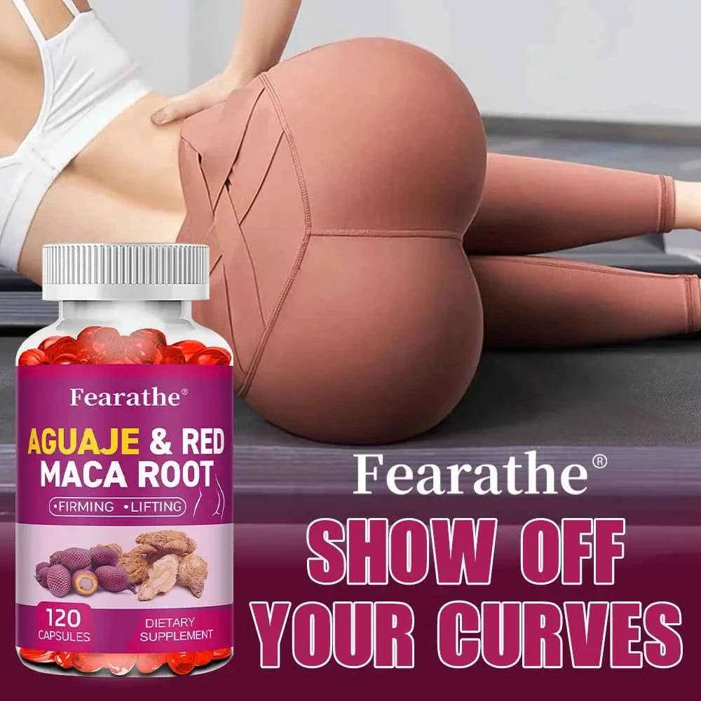 Organic Aguaje with Red Maca Root Extract Supports Full & Firming Buttocks and Immune Health 120 Capsules