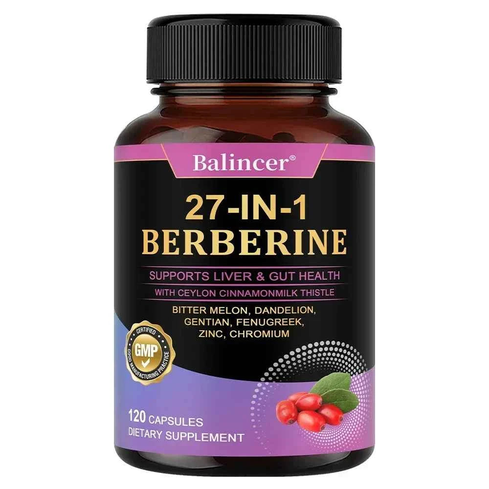Berberine Dietary Supplement - with Ceylon Cinnamon,Metabolism, Healthy Weight Management, Circulatory Health,Immune System