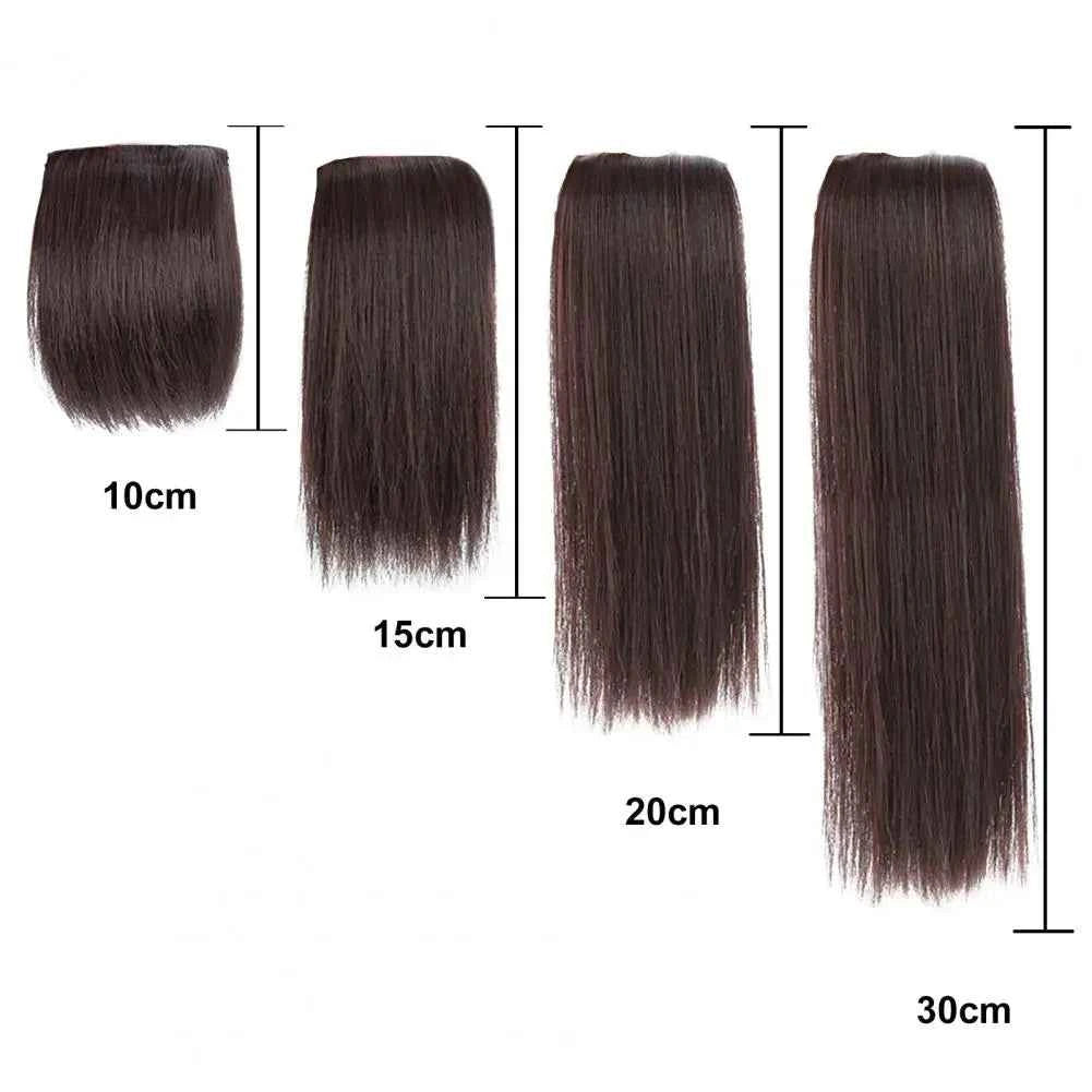 20/15/20/30cm Hair Extension Clip Long Supplement Hair Elastic Clip Invisible Human Hair Wig Pads Synthetic Hairstyle For Female