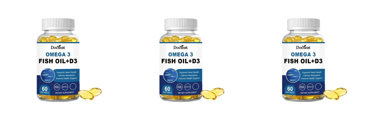 Omega-3 Fish Oil Supports Cardiovascular Wellness Calcium Absorption Immune Health 60 Softgels Nutritional Dietary Supplement Healthy supplements