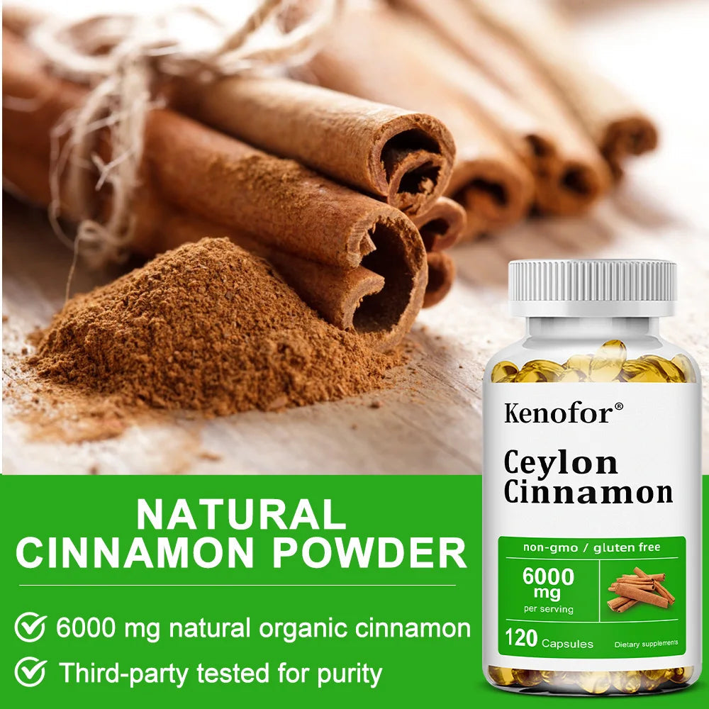 Ceylon Cinnamon Capsules, Support Joint Mobility, Bone Comfort, Digestive, Cardiovascular Wellness, Antioxidant & Immune Balance Healthy supplements