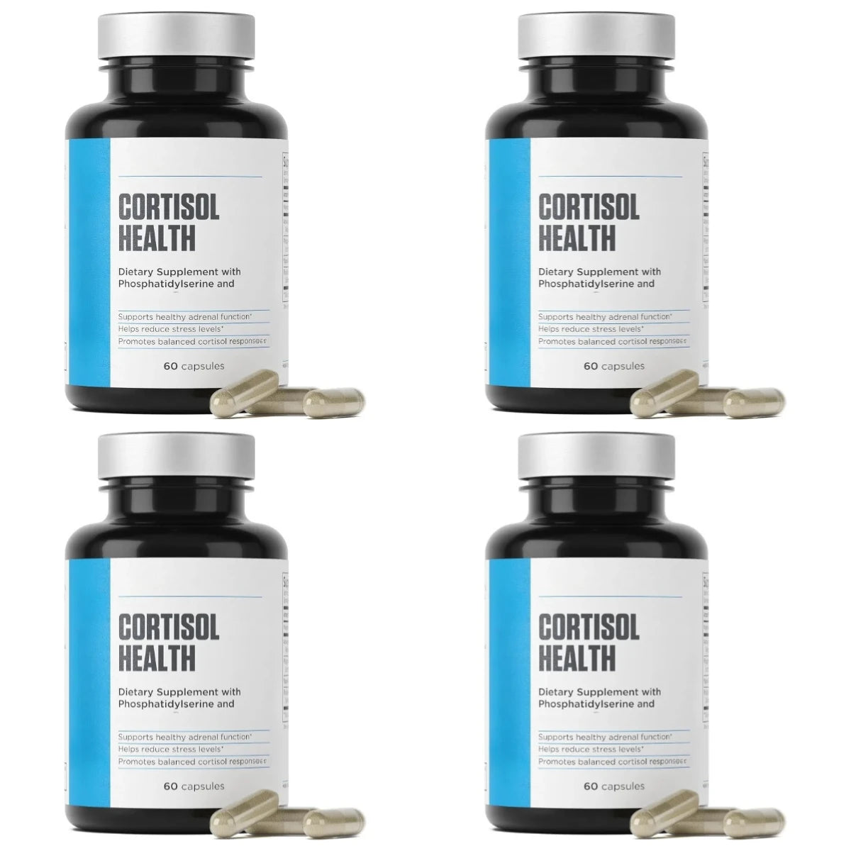 60 Capsules Cortisol Health Supplement with Phosphatidylserine & Magnesium Non-GMO Daily Adult Men Women Calm Sleep Support Healthy supplements