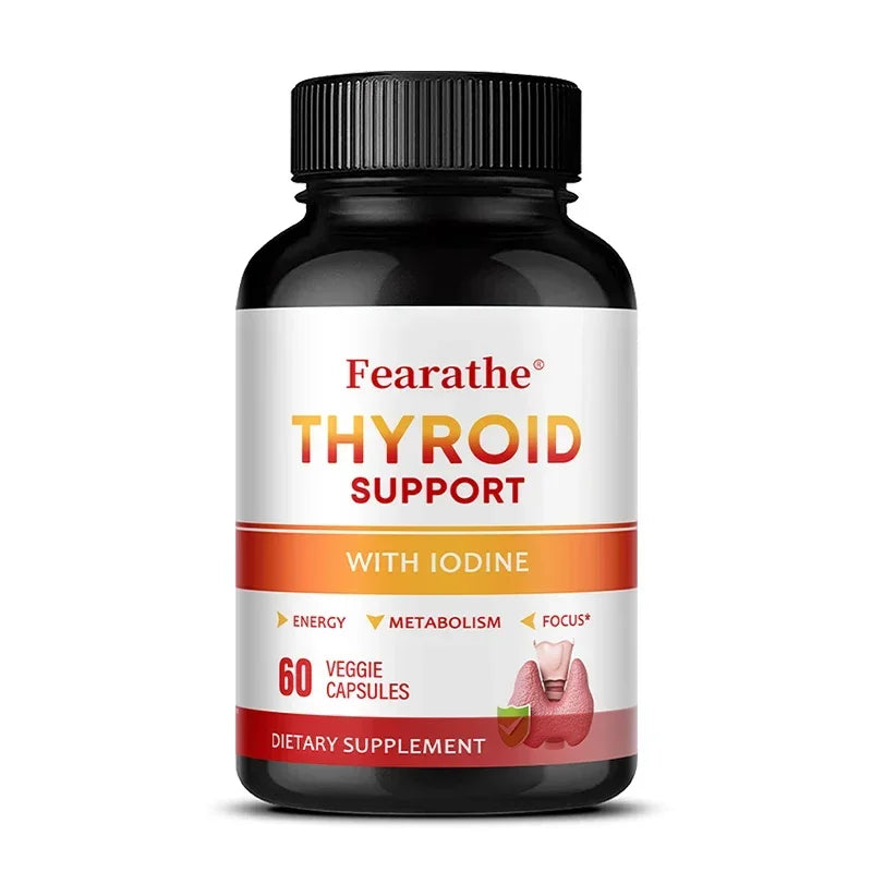 Thyroid Support with Iodine, Improve Your Energy & Mood - Metabolism Booster Thyroid Health Supplement for Women and For Men Healthy supplements