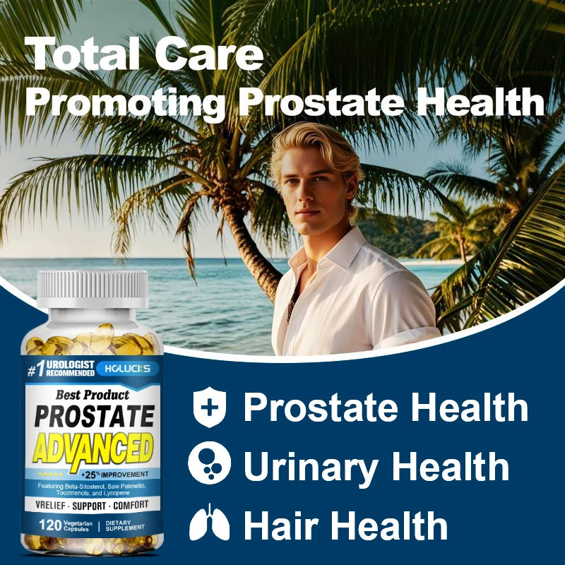 Prostate Advanced Supplement, Support Hair Health, Bladder Health, Reduce Nighttime Urination & Improve Daily Comfort for Men Healthy supplements