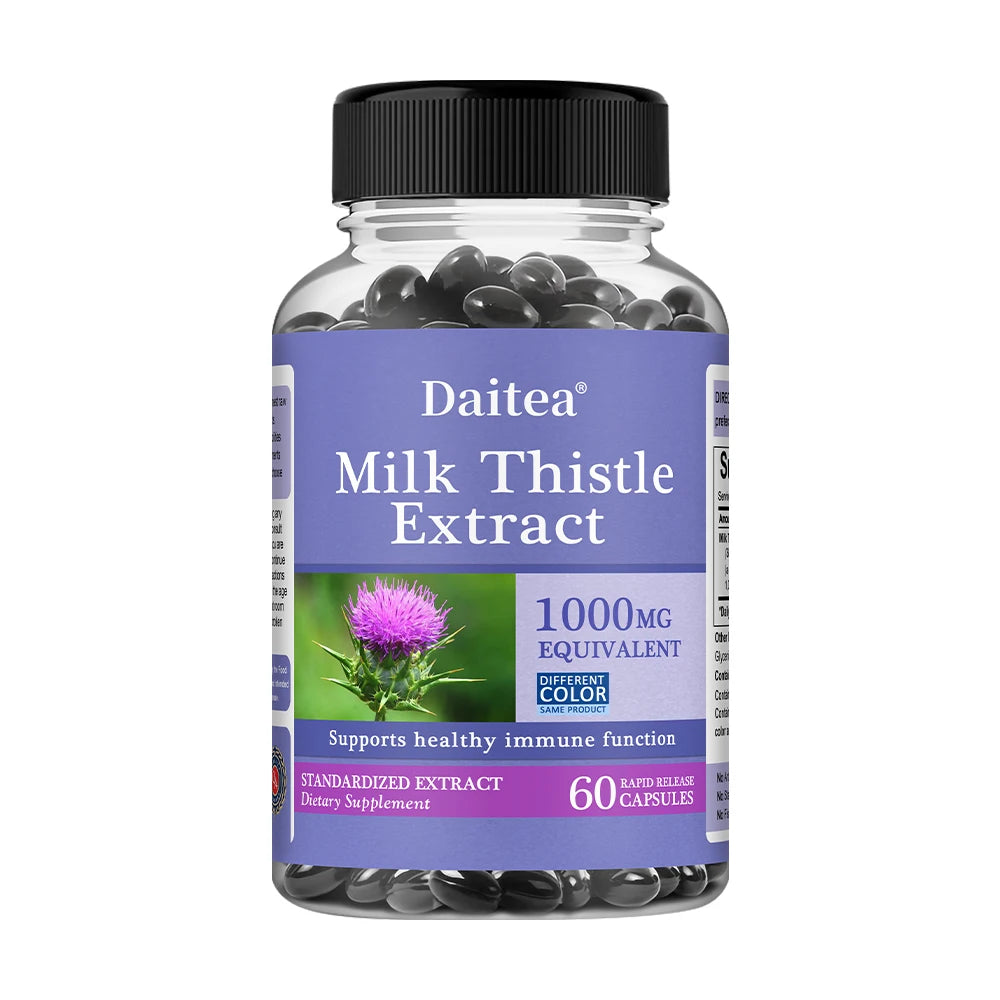 Natural Milk Thistle Supplement - Detoxifying and Cleansing for Men and Women, Liver Health and Supports Liver Function Healthy supplements