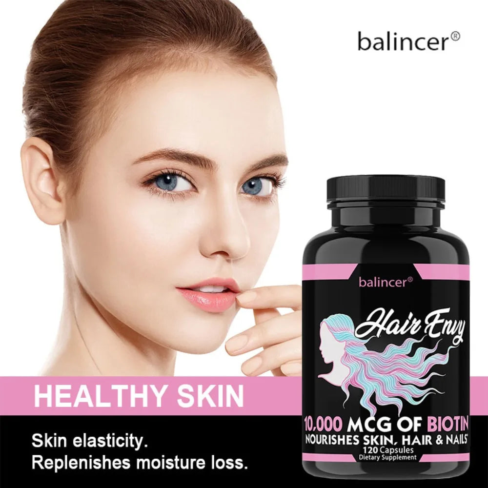 Hair, Skin & Nails Vitamin Supplement with Biotin, Keratin, Antioxidants, Supports Hair, Skin, and Nail Health for Women & Men Healthy supplements