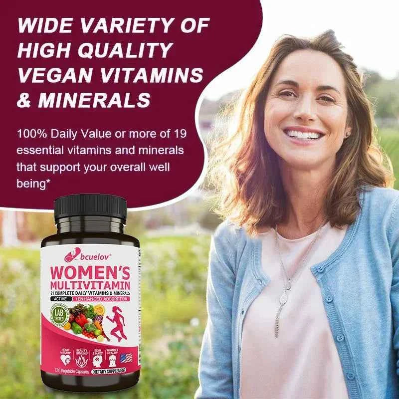 Women's Multivitamin - Overall Health and Immune Support, Bone, Heart, Muscle, Skin Health, Vitamins A, D, C, E, K, B1, B2, B12