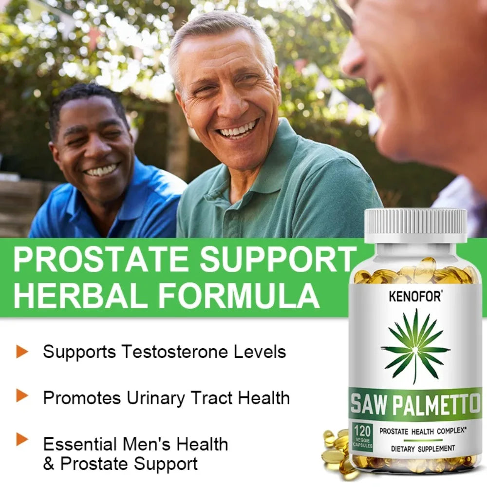 Saw Palmetto Extract Capsules Prostate Health Supplement Hair Growth for Mens Help Normal Urination Frequency Healthy supplements