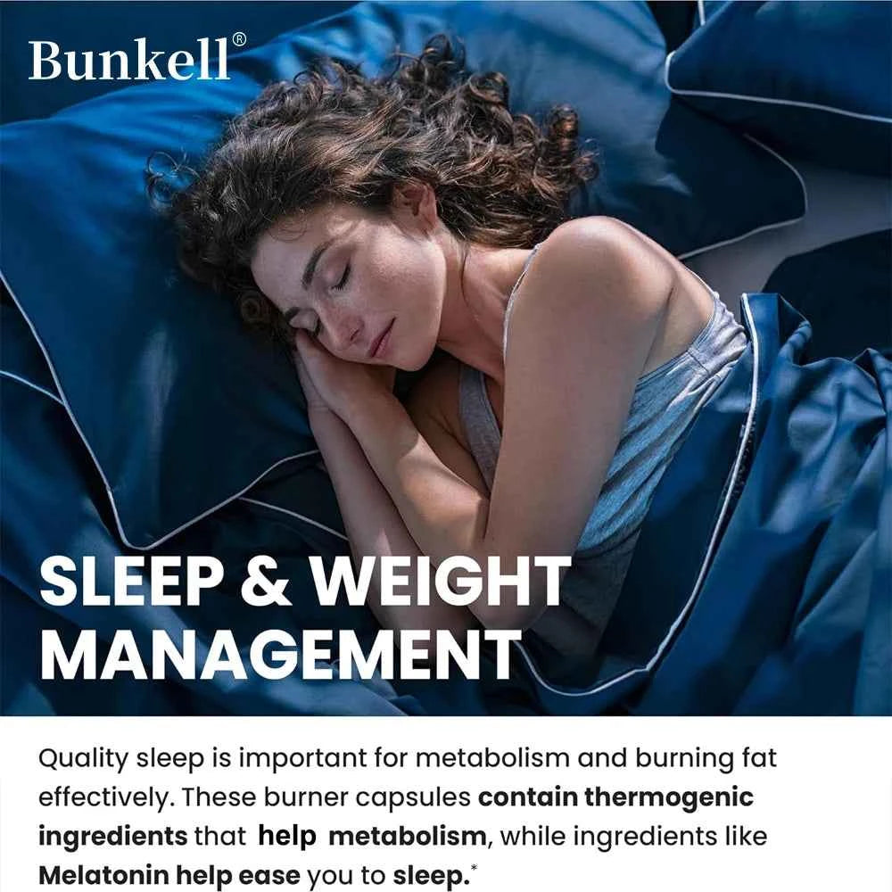 Night Fat Burner and Sleep Supplement - Boost Metabolism and Burn Fat Effectively, Weight Management, with Melatonin