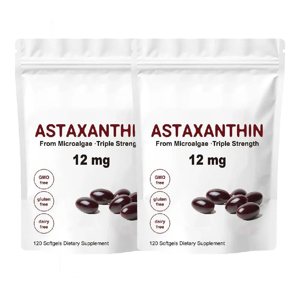 Astaxanthin 12mg, Premium Astaxanthin Antioxidant Supplements with Antioxidant Activity, Supports Eye, Immune, Skin Health Healthy supplements