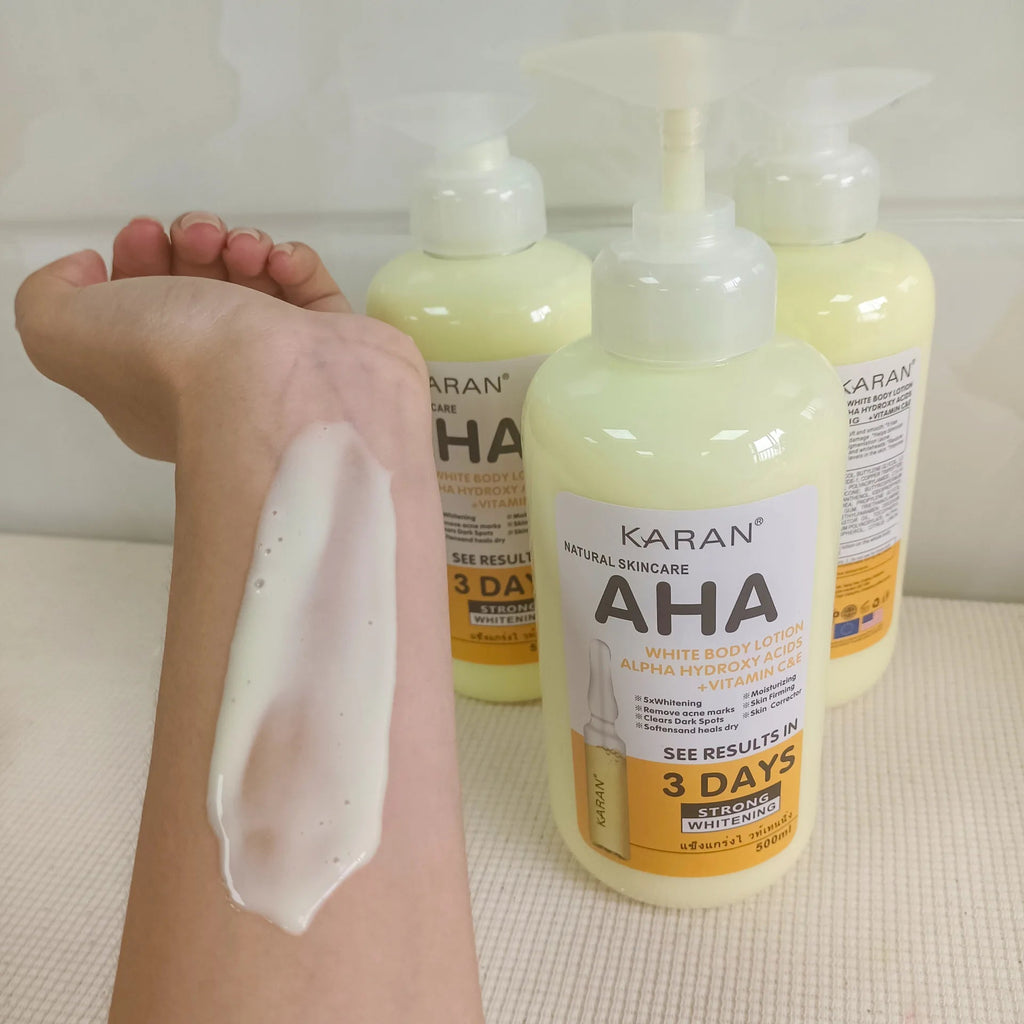 500ml Whitening Body Cream AHA Hydroxy Acids Vitamin C&E Moisturizing Lightening Body Lotion Remove Acne Marks Skin Care Healthy supplements