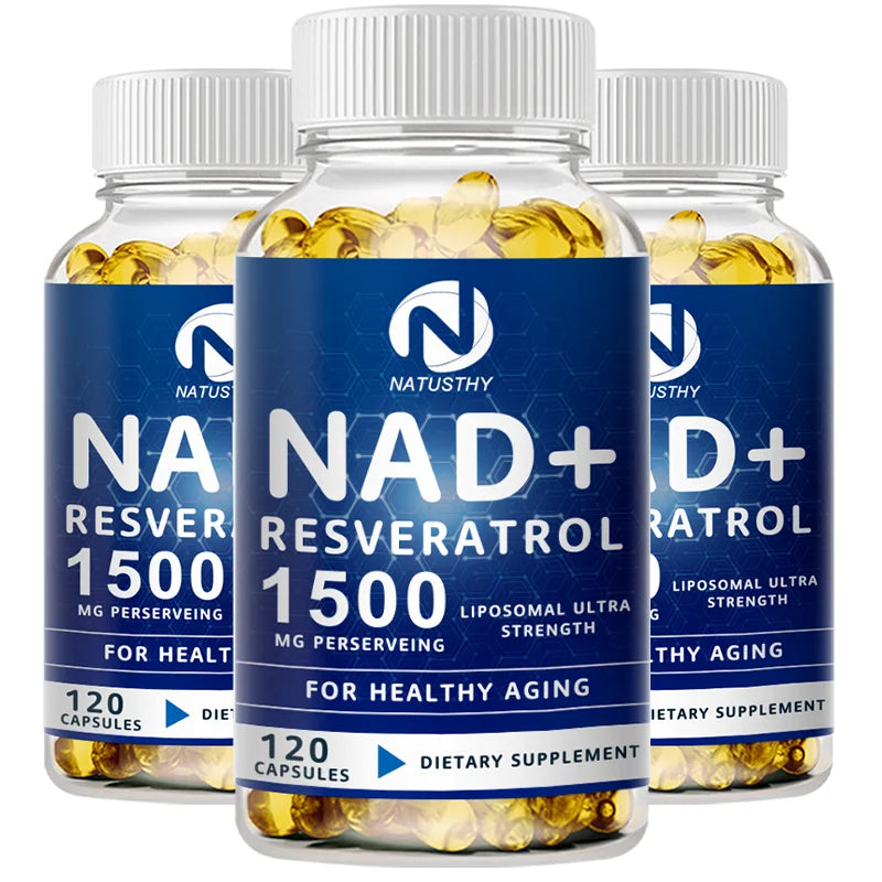 NAD Capsules Supplements - With Trans-Resveratrol, Natural Energy, Anti-aging & Cellular Health, Strengthens The Immune System Healthy supplements